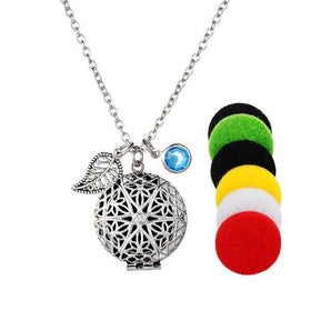 Silver Bronze Plated Leaf Healing Necklace